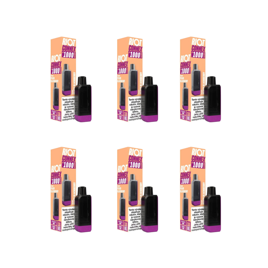 Multipack RIOT CONNEX - 6x POD Peach Blackberry 18mg