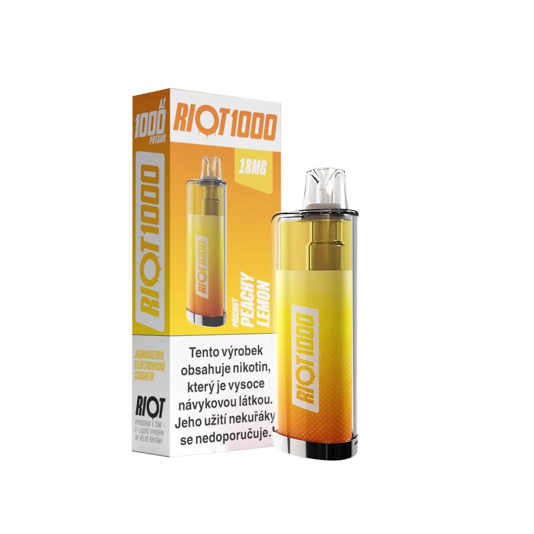 Riot 1000 Peachy Lemon 18mg 2ml