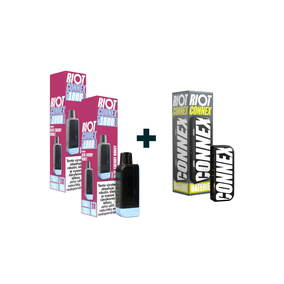 Starterkit RIOT CONNEX - 2x POD Blue Cherry Burst 18mg + 1x baterie