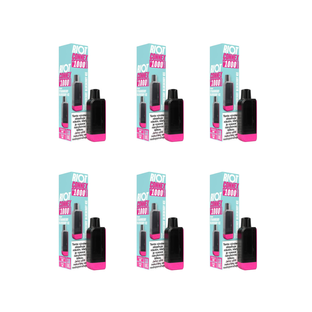 Multipack RIOT CONNEX - 6x POD Strawberry Blueberry Ice 18mg