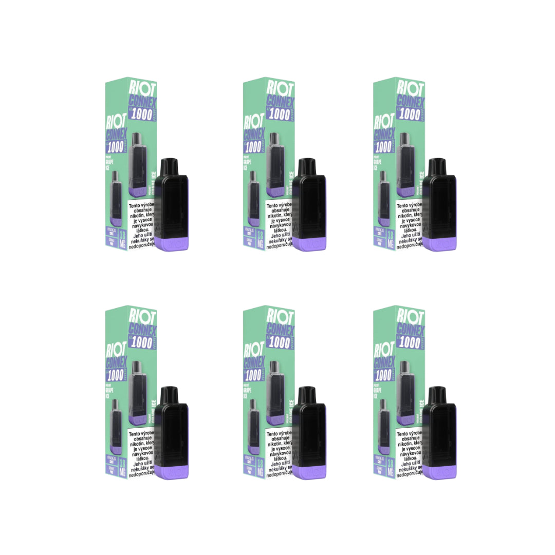 Multipack RIOT CONNEX - 6x POD Grape Ice 18mg