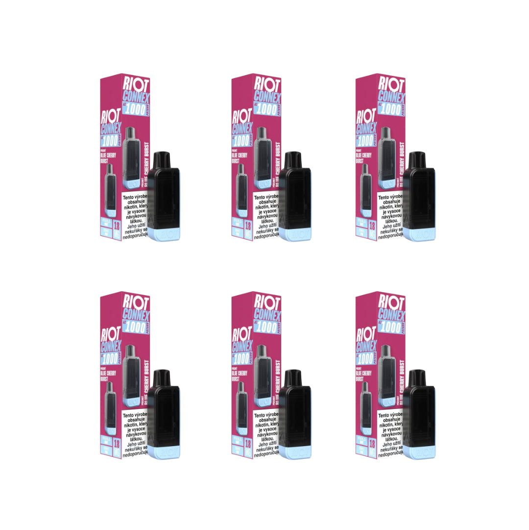Multipack RIOT CONNEX - 6x POD Blue Cherry Burst 18mg