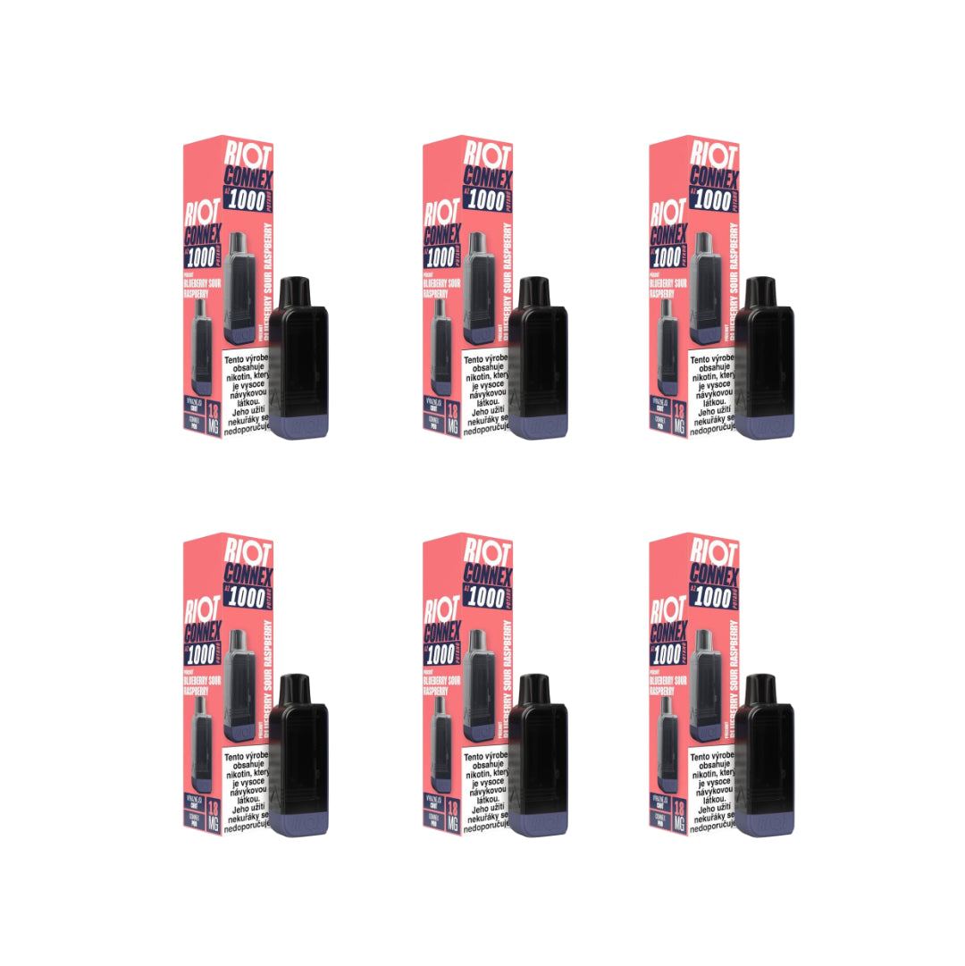 Multipack RIOT CONNEX - 6x POD Blueberry Sour Raspberry 18mg